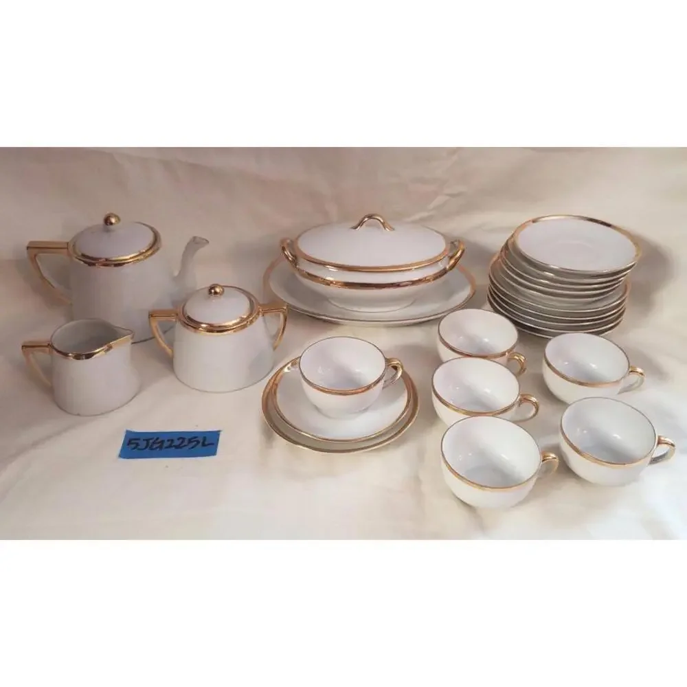 Vintage Noritake Goldena Children's Tea Set for 6 counti